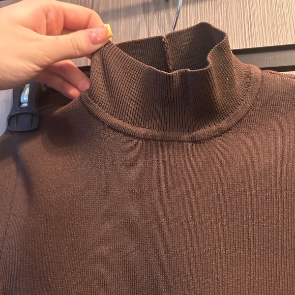 Aritzia Babaton Brown Ribbed Dress - Picture 3 of 4